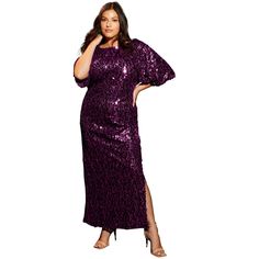 Get ready to be glam and gorgeous in this stunning sequin midi dress. This is the perfect dress whether you're a wedding guest or playing hostess. Finish off your look with sandals and a clutch. Scoop back, high crew neck in the front with dolman sleeves. Slim fit. Plus Size Sequin, Sequin Midi Dress, Plus Dresses, Junior Dresses, Petite Dresses, Formal Gowns, Holiday Dresses, Fall Dresses, Maternity Dresses