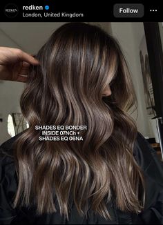 Shades Brunette Hair, Redken Shades Eq Formulas 7nch, Dimensional Brunette Formula Shades Eq, Ash Hair Brown, Redken Permanent Hair Color Formulas, 7nch Shades Eq Formula, Mushroom Shades Eq Formula, 5nw Shades Eq, Ash Brown Redken Shades Eq