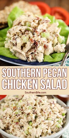 this southern pecan chicken salad is an easy and delicious side dish