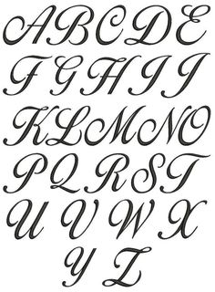 the upper and lower letters are drawn in black ink