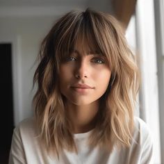 Fringe Hairstyles, Long Hair With Bangs, Haircuts With Bangs, Curtain Bangs, Shoulder Length Hair, Medium Length Hair Cuts, Great Hair