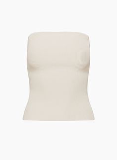 SCULPT KNIT TUBE TOP | Aritzia Knit Tube Top, High Hips, Fully Fashioned, Everyday Luxuries, Tube Top, Rib Knit, Ottoman, Knitwear, Yarn