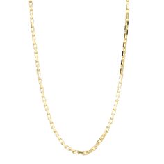 Add a touch of classic elegance to your jewelry box with this 14k gold French cable chain necklace. Click on this JEWELRY & WATCHES GUIDE to learn about fit, styles, materials and more! Add a touch of classic elegance to your jewelry box with this 14k gold French cable chain necklace. Click on this JEWELRY & WATCHES GUIDE to learn about fit, styles, materials and more! FEATURES Chain length: 20 in. Chain type: link Clasp: lobster-claw Metal: 14k gold Finish: polished Packaging: boxed Please note Timeless Rolo Chain Necklace Gift, Timeless Rolo Chain Necklace As Gift, Timeless Cable Chain Necklace As Gift, Timeless Rolo Chain Necklace For Gifts, Formal 14k Gold Cable Chain Necklace, Yellow Gold Necklaces With Oval Link Box Chain, Timeless Link Chain Necklace For Anniversary, Yellow Gold Necklace With Oval Link Box Chain, Classic Formal Necklace With Cable Chain