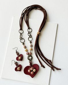 San Ramon, Coconut Shell, Shell Pendant, Cord Necklace, Necklace Earring Set, Long Necklace, Pendant Necklaces, Earring Set, Heart Shapes