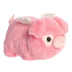 Pink Faye Flying Pig plush with wings, a whimsical gift for fairy tale lovers this Valentine's. Potato Plush, Animal Traits, Flying Pig, Pink Body, Comfort And Joy, Cute Stuffed Animals, Doll Accessories, Animal Plush Toys, 10 Inch