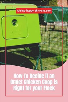 a chicken coop with the words how to decide if an omlet chicken coop is right for your flock