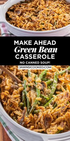 make ahead green bean casserole with no canned soup