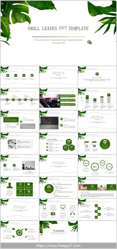 a green leafy powerpoint presentation template