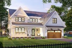 this is an artist's rendering of the farmhouse style house plans for your home