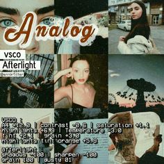 a collage of photos with the words analog on it and images of people in different places