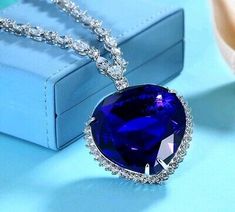 Top Rated 18k GF Large blue Crystal Heart of the Ocean Titanic Necklace original version, Fashion Jewelry Titanic Necklace, Heart Of The Ocean Necklace, Heart Of The Ocean, Titanic Jewelry, Ocean Heart, Ocean Necklace, Heart Shaped Pendant Necklace, Necklace Ring, Luxury Necklace