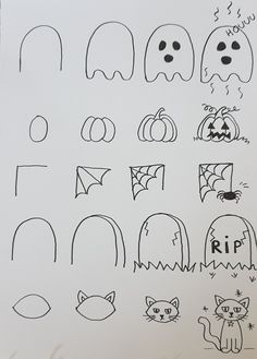 a sheet of paper that has some drawings on it with different shapes and numbers in the background