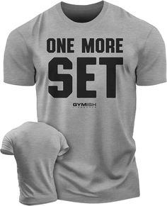 One More Set Workout T-Shirt, Funny Gym Shirts, Lifting T-Shirt, Deadlift Introducing Gymish Lifestyle's collection of male gym workout t-shirts, the perfect addition to your workout wardrobe. Our motivational gym t-shirts are designed to inspire and motivate you to push harder and reach your fitness goals. Whether you're hitting the gym, weightlifting, or running, these workout shirts for men are a perfect choice.Gym clothing for men is made from high-quality, breathable cotton blend materials that will keep you comfortable during your workouts. With a variety of styles and sizes, our fitness shirts for men are perfect for any workout - Small, Medium, LG Large, XL X-Large, XX XXL, XXX 3XOur motivational sayings collection features funny gym shirts designed to uplift those who do weightlif Powerlifting Shirts, Gym Shirts Mens, Bodybuilding T Shirts, Weightlifting Shirts, Streetwear Tshirt Design, Funny Gym Shirts, Gym Hoodie, Mens Workout Shirts, Funny Shirts For Men