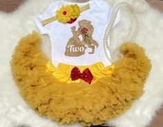 This listing is for Baby girl's Belle theme 2nd Birthday outfit . Includes 1.Bodysuit/ T-shirt 2.Premium fluffy Pettiskirt 3.Headband Shoes sold separately Name can be added on the bodysuit. Please leave a note in the note to seller box upon checkout for personalization. All outfits are made to Order and standard PROCESSING time is 2 weeks. *Processing time DOES NOT INCLUDE SHIPPING TIME. U.S. SHIPPING is based on the method of shipping you choose at checkout in the drop down menu: Standard (fir Second Birthday Outfit, Belle Outfit, Snow White Birthday Party, Outfit Yellow, 2nd Birthday Outfit, Baby Nursery Themes, July Baby, First Birthday Outfit, Gold Outfit