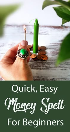 Easy Money Spell For Beginners - Moody Moons Magic Spell For Money, Candle Spells For Money, Wicca Money Spells, Simple Magic Spells, Candle Magic For Money, Easy Money Spells For Beginner Witches, Money Spell Candle Magic, Simple Spells For Beginners Money, Spell To Sell Something