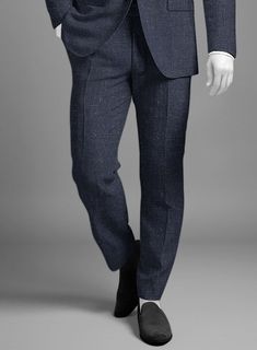 Delightfully traverse the day with flawless elegance in our Italian Cotton Linen Hopsack Anibal Pants. Exquisitely woven from a blend of premium cotton and linen, this pant emanates grace and ease in its rich, solid blue hue. Whether enjoying the gentle breeze of a seaside wedding or commanding the ambiance of a refined business luncheon, it offers a flattering fit that accentuates your presence with subdued grace. 
  Look features cross pocket, flat front and two welted back pockets. 
  Click 'Customize Now' to modify the look if needed. 
 
Lining: Viscose. Formal Blue Linen Bottoms, Tailored Linen Ankle-length Pants, Elegant Blue Linen Pants, Elegant Fitted Linen Pants, Semi-formal Straight Linen Pants, Elegant Linen Pants For Semi-formal Occasions, Tailored Full-length Linen Pants, Formal Full-length Linen Bottoms, Elegant Tapered Leg Linen Pants