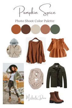 the pumpkin spice photo shoot color palette