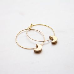 Crescent Moon Hoop Earrings, Celestial jewelry, gold earrings, moon jewelry Hypoallergenic Crescent Earrings For Everyday, Everyday Hypoallergenic Crescent Earrings, Minimalist Handmade Gold Cartilage Earrings, Gold Minimalist Handmade Cartilage Earrings, Dainty Crescent Earrings For Everyday, Dainty Gold Crescent Cartilage Earrings, Gold Crescent Cartilage Earrings Nickel Free, Gold Celestial Earrings For Everyday Wear, Everyday Hypoallergenic Moon Shaped Jewelry