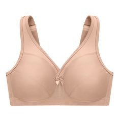 Plus Size Glamorise Full-Figure MagicLift Active Wire-free Support Bra 1005 Beige Sports Bra With Medium Bust Support, Padded Sports Bra In Solid Color, Supportive Beige Sports Bra, Padded Full Cup Sports Bra, Comfortable Full Coverage Sports Bra With Medium Support, Supportive Padded Sports Bra, Busted Band, Support Bra, Full Coverage Bra