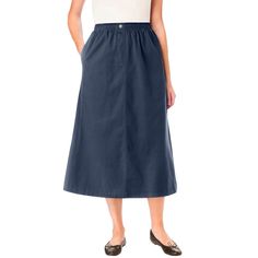 Pull-on ease meets versatile, classic style. Our 7-Day Mockfly Skirt has a comfortable full elastic waistband and relaxed, A-line silhouette. Non-stretch 100% cotton that gives you a custom-feeling fit as you wash and wear and the denim softens. Casual A-line Skirt For Daywear, Casual A-line Skirt With Elastic Waistband, A-line Skirt With Elastic Waistband For Daywear, Classic Relaxed Skirt With Elastic Waistband, Classic Skirt With Elastic Waistband, Classic Bottoms With Elastic Waistband And Relaxed Skirt, Classic Bottoms With Elastic Waistband, Classic Full Skirt Bottoms With Pockets, Classic Flared Skirt Bottoms With Pockets