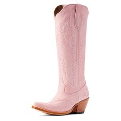 Casanova Western Boot | Ariat Cowgirl Princess, Vaquera Outfits, Tall Western Boot, Pink Cowboy Boots, Pink Cowgirl Boots, 2024 Wishlist, Rodeo Outfits, Pink Cowgirl, Pink Boots