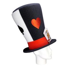 This Casino Hat will definitely make you stand out at your next Party, Hora Loca, Wedding, Corporate Event, Birthday, Quinceanera, or Halloween Party! It can be used as a wedding hats, top hats, photo booth props, or a party favor. Novelty Hats For Carnival Themed Events, Fun Costume Hats For Carnival And Themed Events, Novelty High Crown Costume Hats For Parties, Novelty Party Cap Costume Accessory, Themed Cap For Costume Party, Novelty Party Hat Supplies, Novelty Costume Hat For Costume Party, Halloween Party Felt Hat, Novelty Hats For Carnival Costume Party