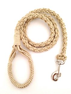 a rope with a metal hook attached to it