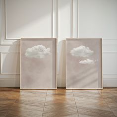 A Cloudy Sky Duo - Beige - AureousHome Painting Above Bed, Vanessa Cooper, Wall Art Above Bed, Grey Interior Design, Clouds Nursery, Cloud Design, Nursery Room Design, Cloud Print, Cloud Art