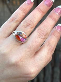 Spiny, Oyster, Pink, Dahlia, Turquoise, Ring, Size 10, in Sterling Silver - Etsy Pink Dahlia, Spiny Oyster, Fort Worth, Dahlia, Turquoise Ring, Statement Rings, Fort, Ring Size, Size 10