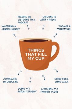 What are you doing today to fill your cup? The holidays are upon us and we’re here with a reminder to make sure to keep your cup full! Commit to doing one thing a day that replenishes your energy - you deserve it 💛 https://www.simplybeecounseling.net/resources #fillyourcup #selfcare #wellness #mentalhealth #simplybeecampus Cup Full Quotes Life, What Fills Your Cup, What Mood Are You Today, How To Fill Your Cup, Filling My Cup, Filling Your Cup, Fill Up Your Cup, Fill My Cup, Wellness Board