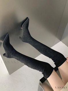 Lasaky - Premium Womens Thigh High Boots with Sturdy Chunky Heel and Luxurious Micro Suede Upper Elegant Chunky Heels, Womens Thigh High Boots, Fall Winter Shoes, Pu Boots, Boots Platform, Estilo Chic, Womens Knee High Boots, Martin Boots, Mid Calf Boots