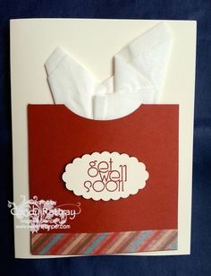 a card with an origami bird on it and the words get well soon