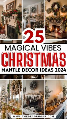 Get inspired with 25 cozy Christmas mantle decorations perfect for creating a warm and inviting space. Whether you love traditional or modern styles, these Christmas fireplace decorations will fit any theme. Click to explore more ideas and save them for your holiday decorating! Visit the post for full details. Christmas Fireplace Mantel Decor, Fireplace Mantel Decor Ideas