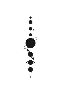 an image of the solar system in black and white