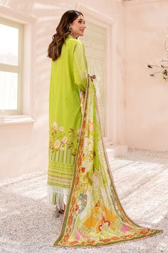 Jahanara CJ10-06 Pear Lawn Vol IV 2022 Original brand suit fabric and photography lite diffrance in actual print. Lawn Shirt Design, Happy Harvest, Asian Designers, Gul Ahmed, Basic Wear, Lawn Shirts, Fall Wear, Ladies Clothing, Lawn Suits