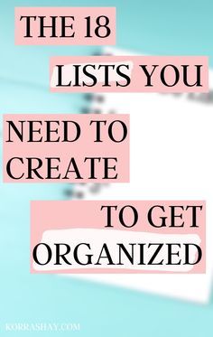 How To Be Organised, How To Get Organized, How To Be Organized, Lists To Write, How To Be More Organized, Organization Lists, Life Binder, Paz Mental, Organizing Time