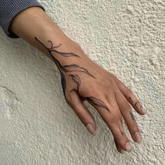 a person's hand with a tattoo on it