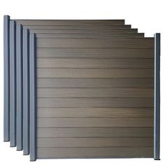 six wooden slats are lined up against each other on a white background the slats have been made from wood and metal