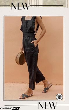 Marlee Bow Ruffled Backless Jumpsuit Chic Overall Bottoms For Vacation, Chic Vacation Overalls, Summer Jumpsuits And Rompers With Ruffles For Day Out, Summer Brunch Jumpsuit With Ruffles, Chic Summer Overalls, Casual Summer Jumpsuits And Rompers With Ruffles, Casual Ruffled Jumpsuits And Rompers, Summer One-piece Jumpsuits And Rompers With Ruffles, Summer Ruffle Jumpsuits And Rompers