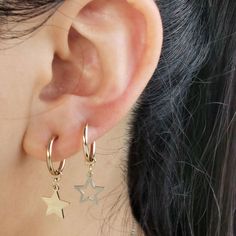 Fashion Earrings-Stainless Steel Retractable Earring Rose Gold Star Moon Fake Piercing Clip On Hoop Earrings Without Piercing No Ear Hole EaringModel Number:1005002096021557 Rose Gold Hypoallergenic Dangle Huggie Earrings, Rose Gold Star-shaped Pierced Jewelry, Rose Gold Dangle Cartilage Earring, Nickel-free Star-shaped Huggie Earrings, Rose Gold Dangle Cartilage Single Earring, Single Dangle Rose Gold Cartilage Earring, Rose Gold Star Charm Earrings, Rose Gold Star Earrings With Star Charm, Rose Gold Single Dangle Cartilage Earring