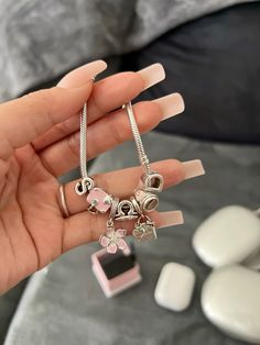 Silver Bracelets Pandora, Pandora Pink Bracelet, Pink Pandora Bracelet, Aesthetic Pandora, Charm Bracelet Pandora, Silver Pandora Bracelet