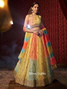 Welcome to ethnic outfits. As a dedicated small business, we are thrilled to share our passion for handcrafted ethnic wear with you. From the moment you place an order, we take care of every detail, ensuring a seamless experience from start to finish. We carefully source premium fabrics and handle all the embroidery in-house, combining both machine and intricate handwork. Our expertise also extends to printing, beading, and adding stunning embellishments like stones, mirrors, and more. Each piece is crafted with precision and care, ensuring it meets our highest standards of quality and elegance. We only start making the outfit after confirming your customized size details. Handling time: No need to worry, simply let us know your preferred delivery date, and we will ensure the order is proc Lehenga Choli For Women, Choli For Women, Organza Lehenga, Organza Blouse, Ghagra Choli, Party Kleidung, Reception Party, Ethnic Outfits, Organza Dupatta