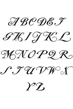 the upper and lower letters of an old fashioned script