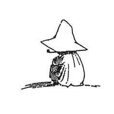 a black and white drawing of a person with a hat on their head sitting down