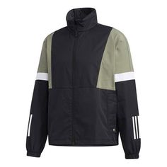 Men's Adidas CB Woven Jacket Colorblock Black GP6403 Black Color Block Track Jacket For Sports, Functional Black Color Block Windbreaker, Urban Adidas Black Windbreaker, Adidas Black Windbreaker With Logo, Black Nylon Color Block Windbreaker, Woven Jacket, Stylish Sneakers, Adidas Men, Adidas Jacket