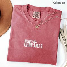 Celebrate the season in style with this beautifully embroidered "Merry Christmas" T-shirt, perfect for those who want to keep Christ at the center of their holiday festivities. Featuring a bold yet simple design, the word "Christmas" is adorned with a cross in place of the "T," making it a meaningful way to share your faith and spread Christmas cheer. Made from soft, high-quality fabric in a festive green color, this shirt is both comfortable and durable, making it ideal for family gatherings, church events, or casual outings during the Christmas season. Share your message of joy and faith with this Christ-centered Christmas tee! 💦 CARE INSTRUCTIONS We recommend always following the care instructions on the specific garment. However, in order to make your garments and design longer lastin Christian Christmas Shirts, Diy Christmas Shirts, Christ Centered Christmas, Cricut Christmas, Jesus Tees, Church Events, Christmas Tshirt, Religious Christmas, Christian Christmas