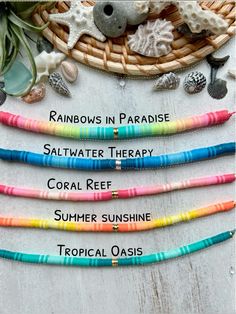 the rainbows in paradise saltwater therapy coral reef free summer sunshine tropical oasis bracelets