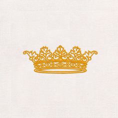 a gold tiara on a white background