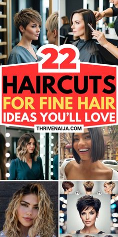 ✂ Unlock the secrets to gorgeous haircuts for fine hair that add bounce and life! Our article details the best styles for thin hair. 🔍 Save this pin now for a quick reference when you're ready to transform your look! Gorgeous Haircuts, Mom Haircuts, Messy Waves, Wavy Lob, Asymmetrical Bob, Bob Hairstyles For Fine Hair, Fuller Hair