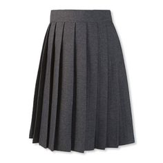 Hack your dress code and make this classic Mid Length Pleated Skirt work with your own style. This skirt features all around pleats, an adjustable waist to grow with you and a concealed side zipper. Size: 20.  Color: Gray.  Gender: female.  Age Group: kids. Philippines School, Pleated Skirts Knee Length, Slytherin Outfit, School Uniform Skirts, Girls School Uniform, Grey Pleated Skirt, Preppy Skirt, Uniform Accessories, School Skirt